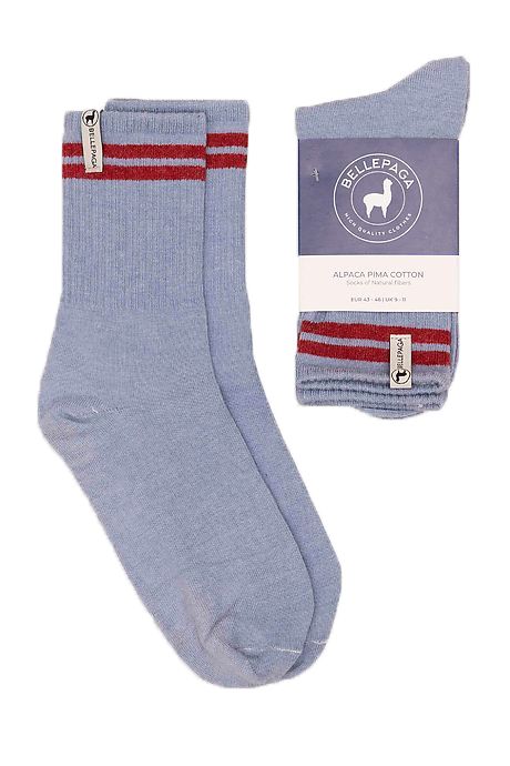 Grey/Light Blue Yaku Alpaca Socks