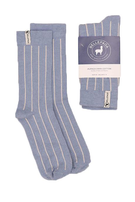 Hellblaue/Weiße Maki Alpaka Socken
