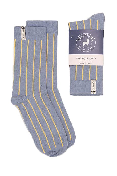 Hellblaue/Weiße Maki Alpaka Socken