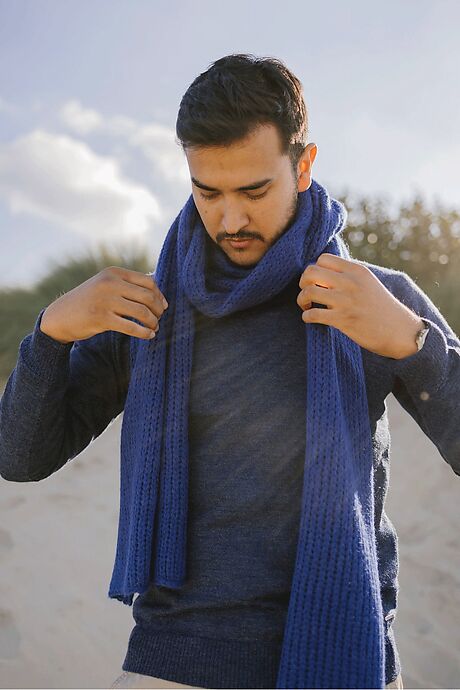 Royal Blue Apocuna Alpaca Scarf