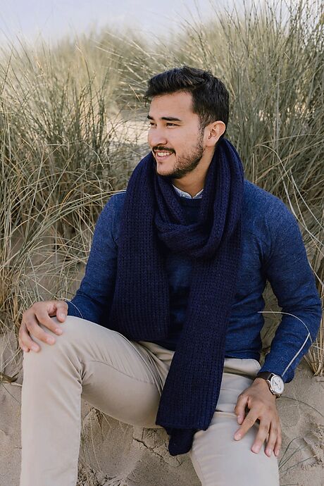 Royal Blue Apocuna Alpaca Scarf